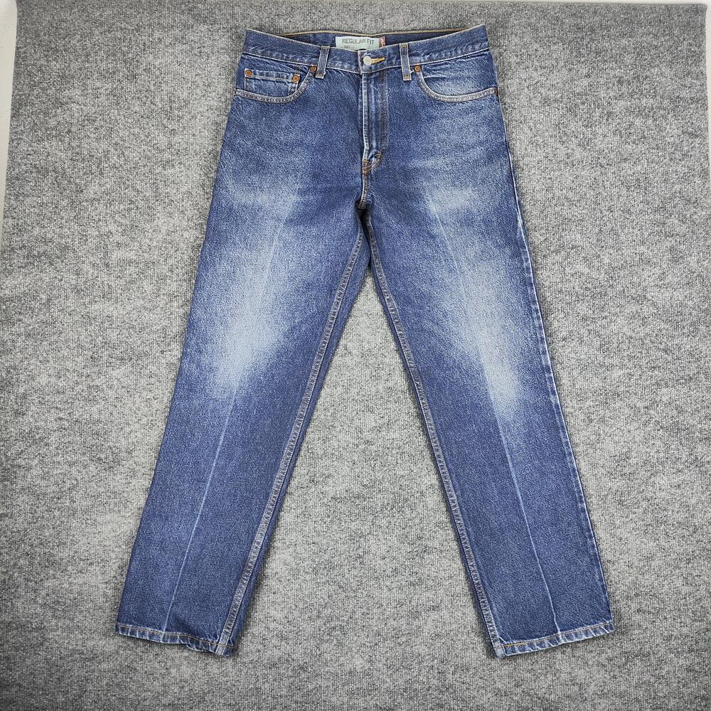 Levis 505 Jeans Mens 34x30 Blue Medium Wash Regular Fit Straight Denim Pants